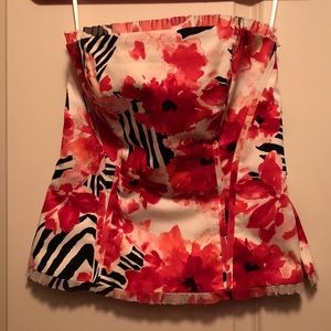 White and pink florals top